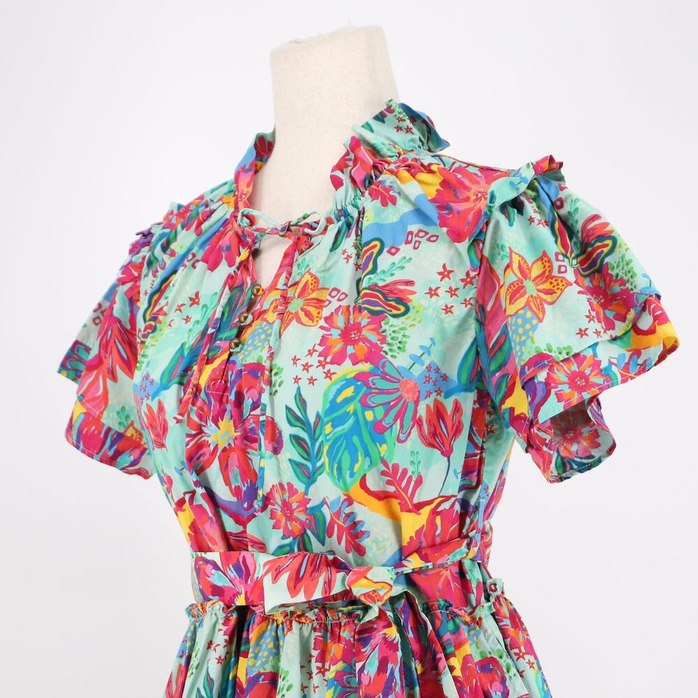 SOHANA Poppy Mini Dress In Aloha Multi Color Size S - Picture 3 of 9